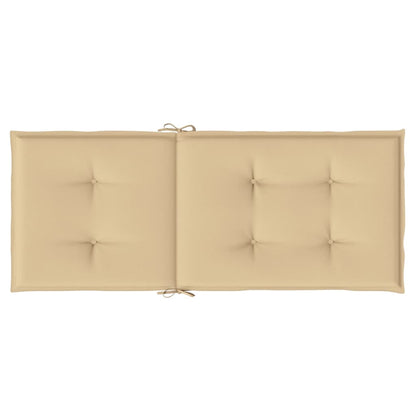 Hochlehner-Auflagen 6 Stk. Melange Beige 120x50x4 cm Stoff