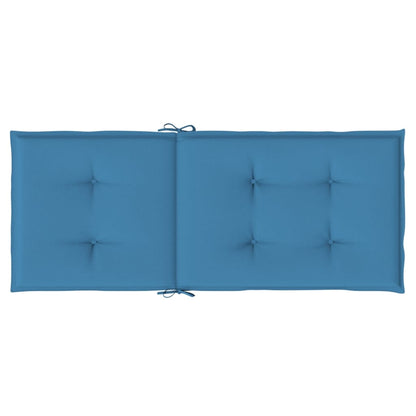 Hochlehner-Auflagen 2 Stk. Melange Blau 120x50x4 cm Stoff