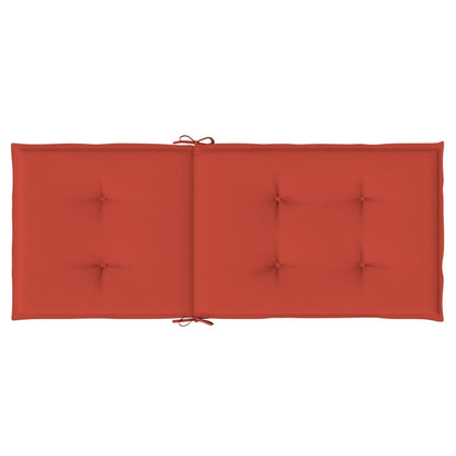 Hochlehner-Auflagen 2 Stk. Melange Rot 120x50x4 cm Stoff