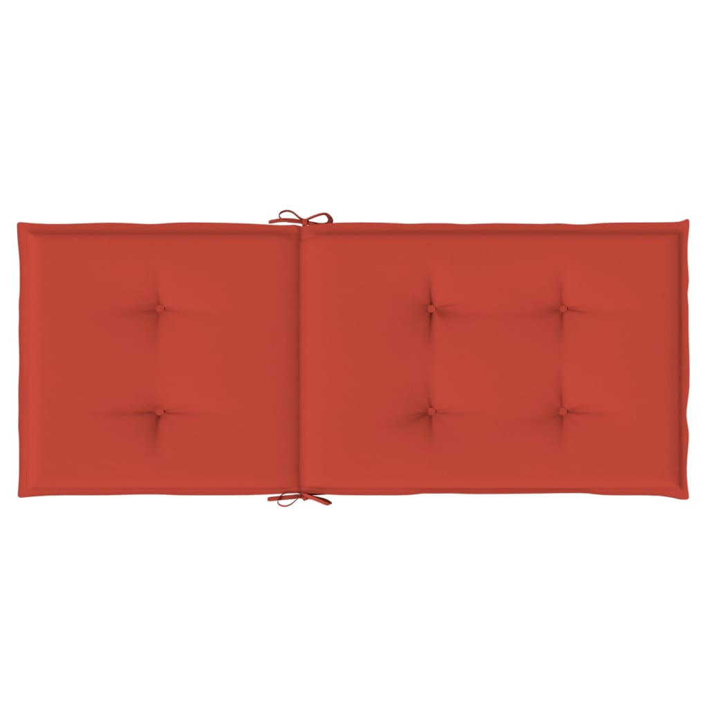 Hochlehner-Auflagen 6 Stk. Melange Rot 120x50x4 cm Stoff