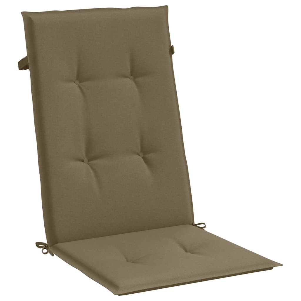 Hochlehner-Auflagen 2 Stk. Melange Taupe 120x50x4 cm Stoff