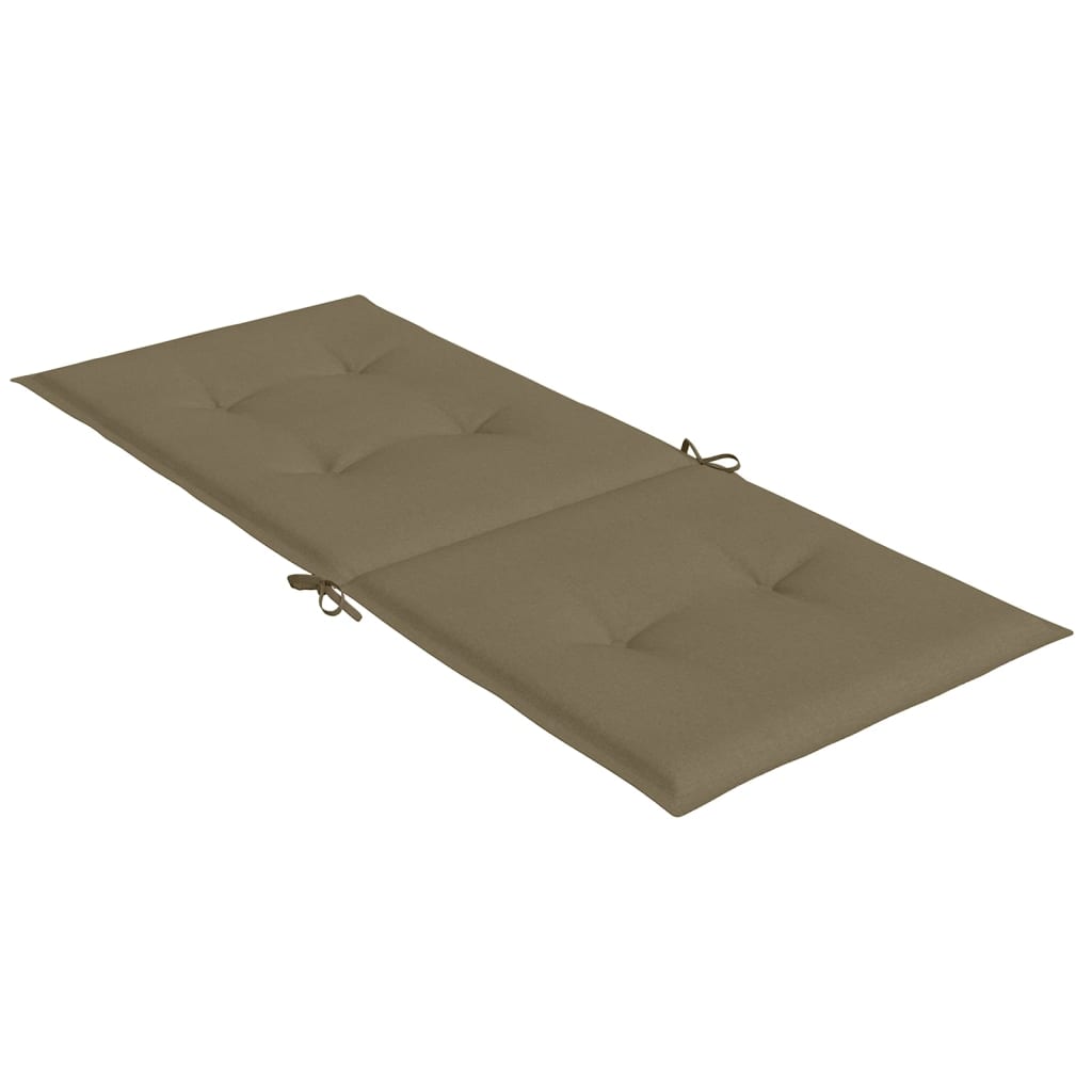 Hochlehner-Auflagen 2 Stk. Melange Taupe 120x50x4 cm Stoff