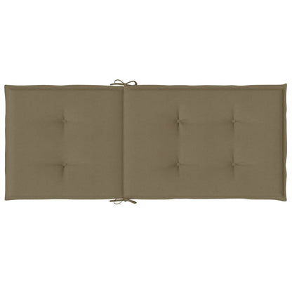 Hochlehner-Auflagen 2 Stk. Melange Taupe 120x50x4 cm Stoff