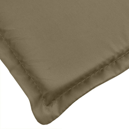 Hochlehner-Auflagen 2 Stk. Melange Taupe 120x50x4 cm Stoff