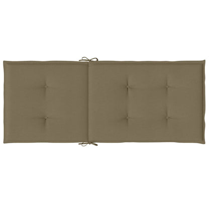 Hochlehner-Auflagen 4 Stk. Melange Taupe 120x50x4 cm Stoff