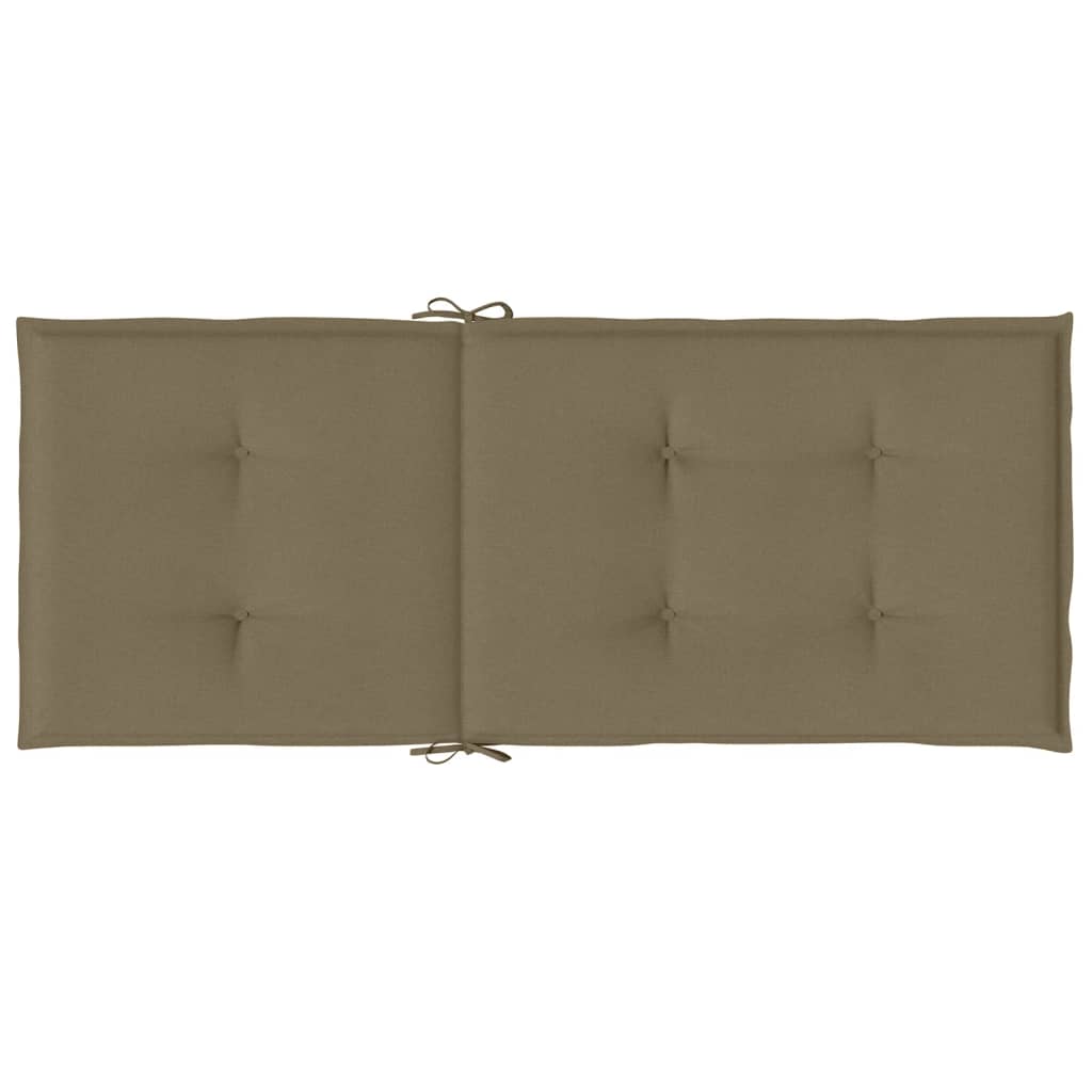 Hochlehner-Auflagen 6 Stk. Melange Taupe 120x50x4 cm Stoff