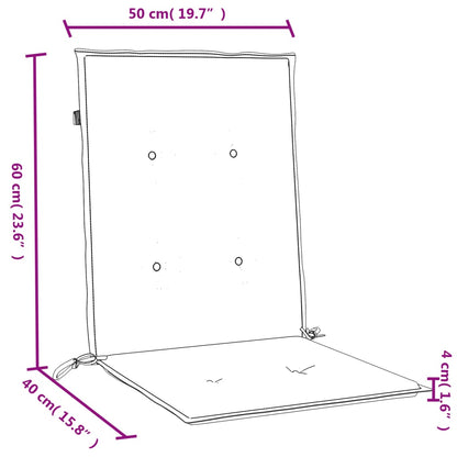 Niedriglehner-Auflagen 2 Stk Melange Anthrazit 100x50x4cm Stoff