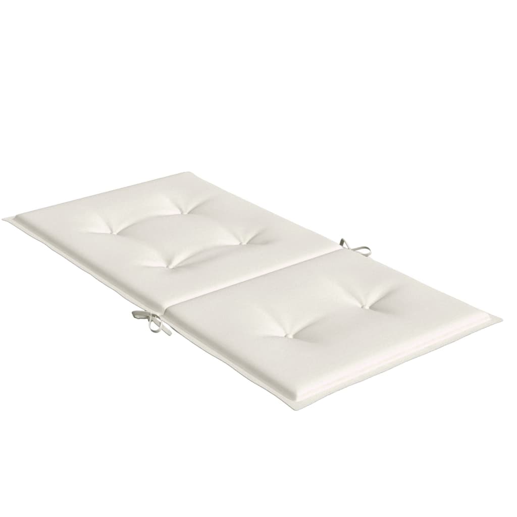 Niedriglehner-Auflagen 4 Stk. Melange Creme 100x50x4 cm Stoff