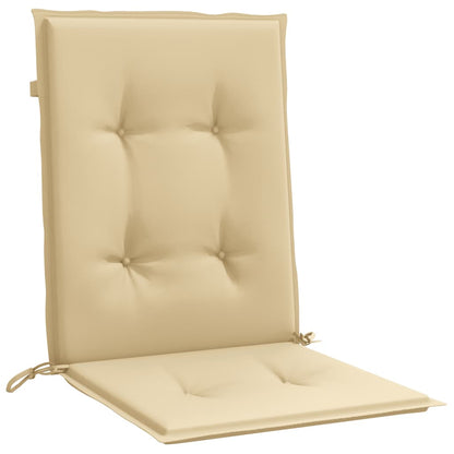 Niedriglehner-Auflagen 2 Stk. Melange Beige 100x50x4 cm Stoff