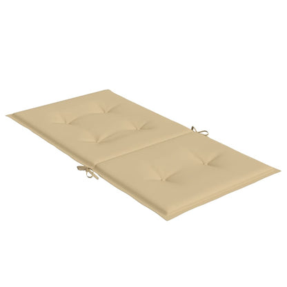 Niedriglehner-Auflagen 2 Stk. Melange Beige 100x50x4 cm Stoff