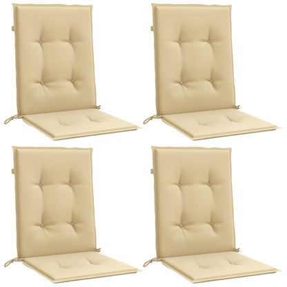 Niedriglehner-Auflagen 4 Stk. Melange Beige 100x50x4 cm Stoff