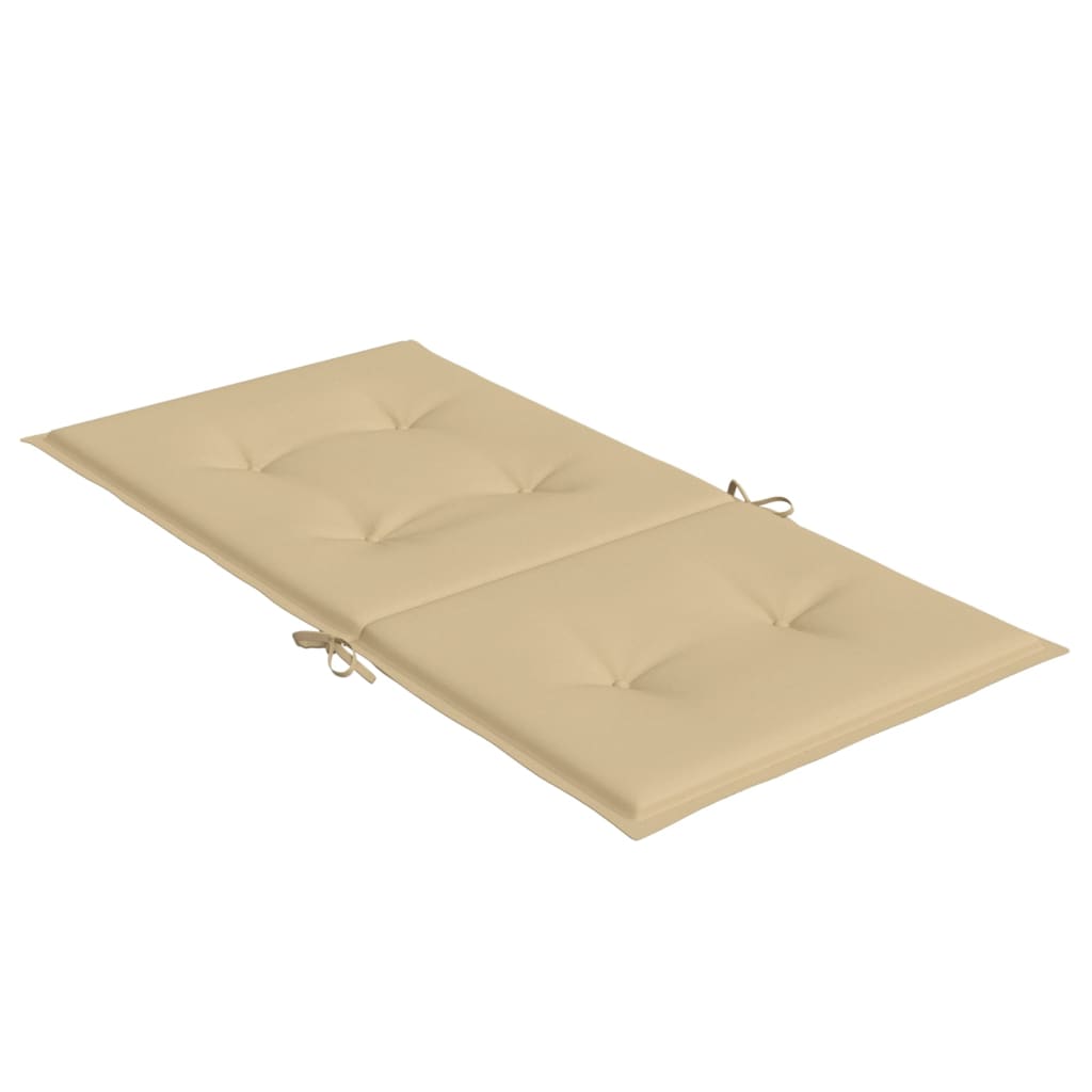 Niedriglehner-Auflagen 4 Stk. Melange Beige 100x50x4 cm Stoff