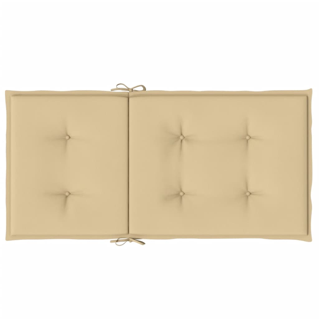 Niedriglehner-Auflagen 4 Stk. Melange Beige 100x50x4 cm Stoff