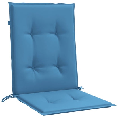 Niedriglehner-Auflagen 4 Stk. Melange Blau 100x50x4 cm Stoff