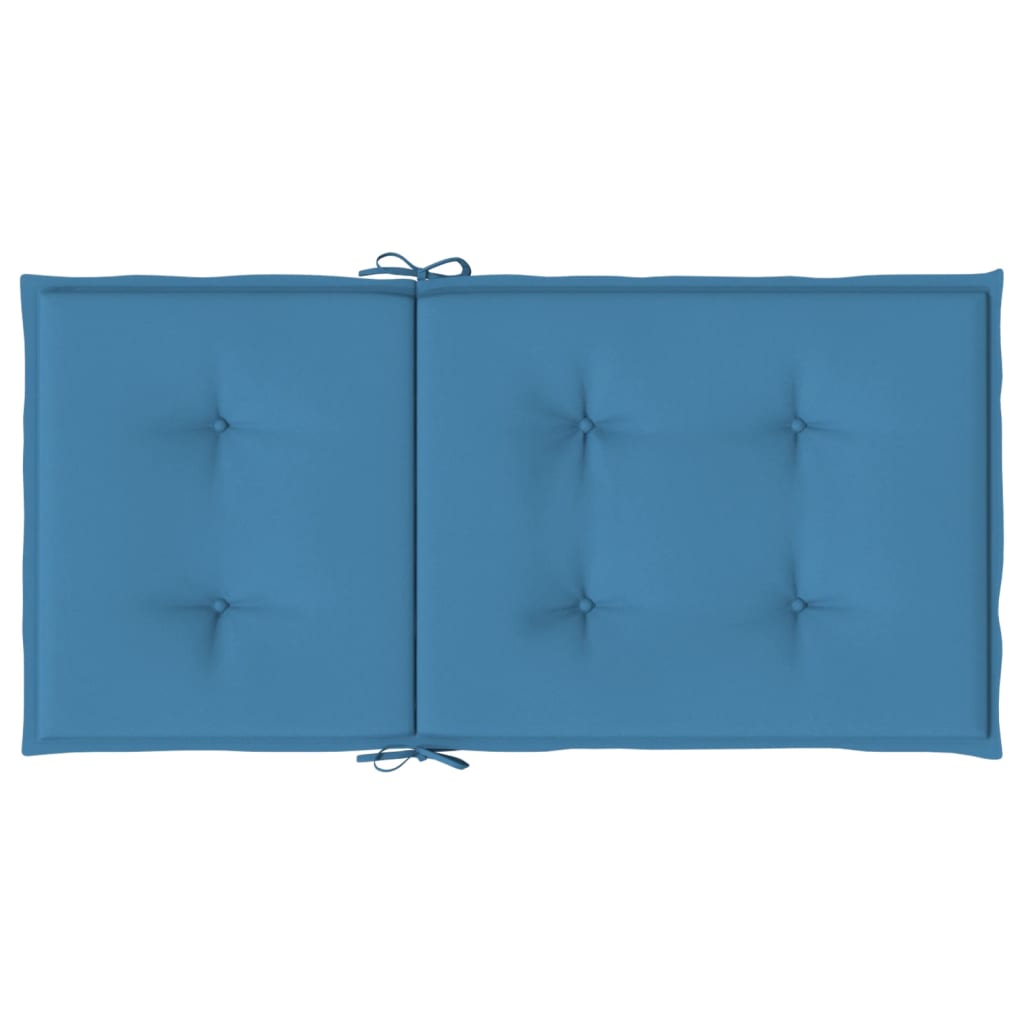 Niedriglehner-Auflagen 4 Stk. Melange Blau 100x50x4 cm Stoff