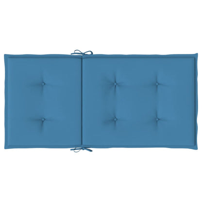 Niedriglehner-Auflagen 4 Stk. Melange Blau 100x50x4 cm Stoff