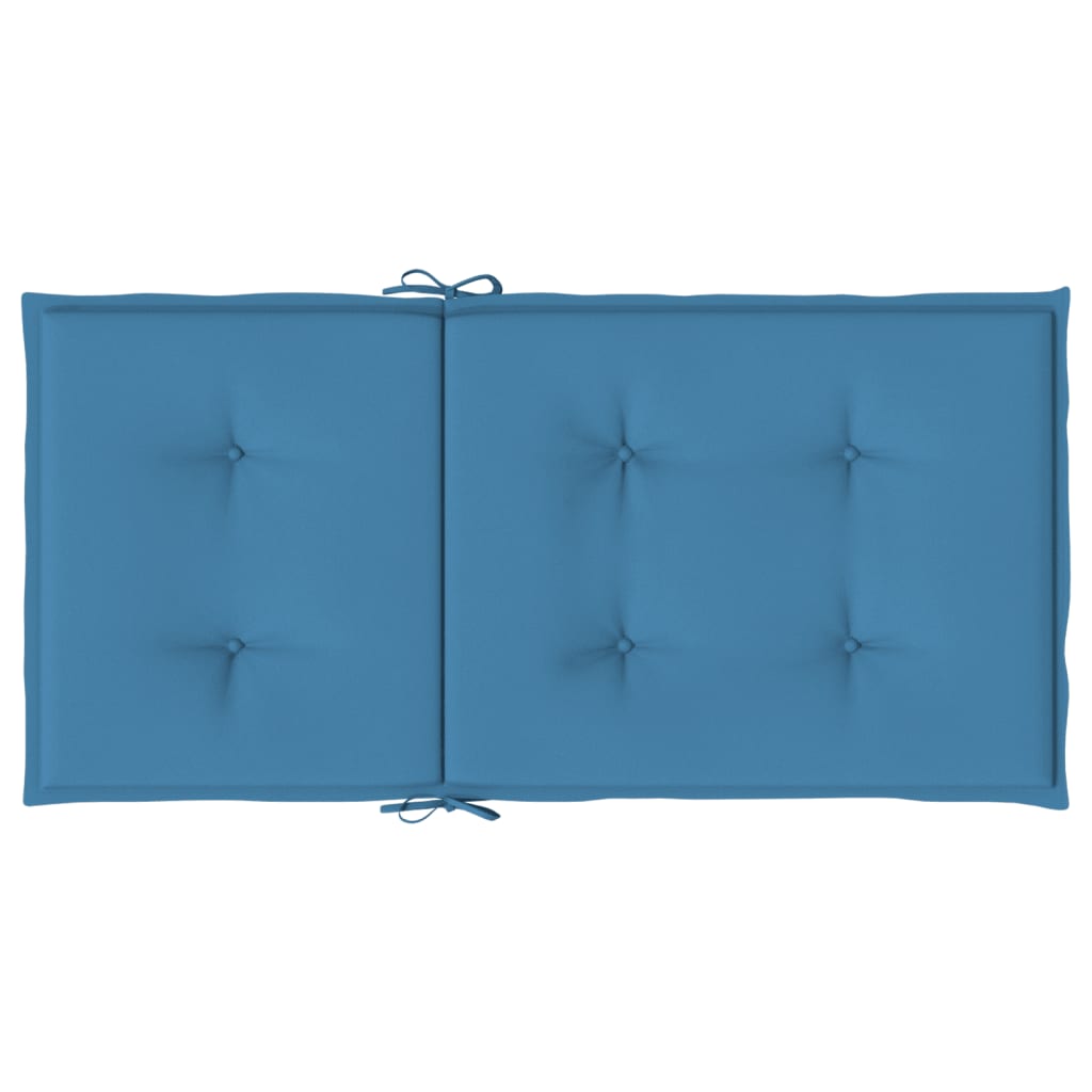 Niedriglehner-Auflagen 6 Stk. Melange Blau 100x50x4 cm Stoff