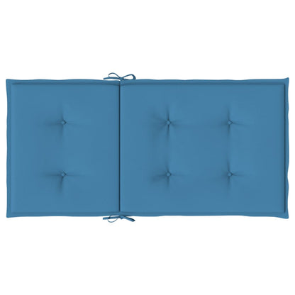 Niedriglehner-Auflagen 6 Stk. Melange Blau 100x50x4 cm Stoff