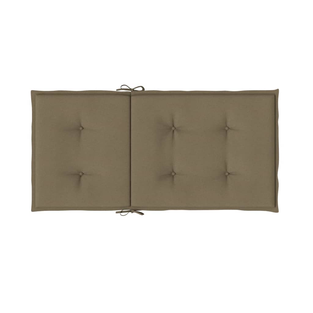 Niedriglehner-Auflagen 6 Stk. Melange Taupe 100x50x4 cm Stoff