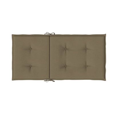 Niedriglehner-Auflagen 6 Stk. Melange Taupe 100x50x4 cm Stoff