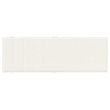 Sonnenliegen-Auflage Melange Creme 186x58x3 cm Stoff