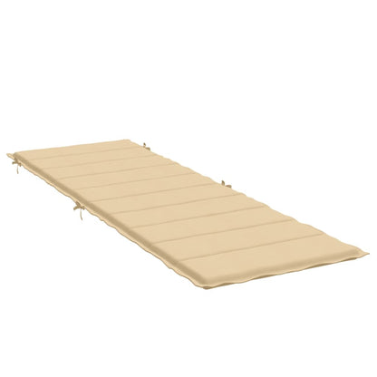 Sonnenliegen-Auflage Melange Beige 186x58x3 cm Stoff