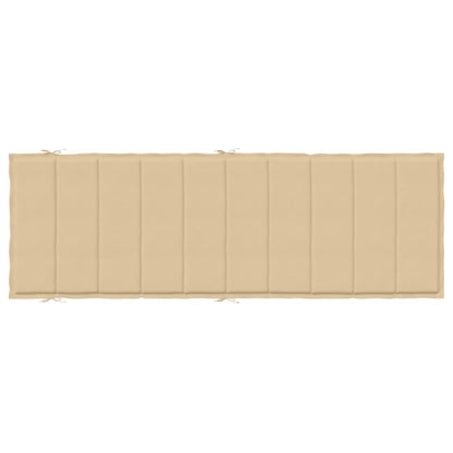 Sonnenliegen-Auflage Melange Beige 186x58x3 cm Stoff