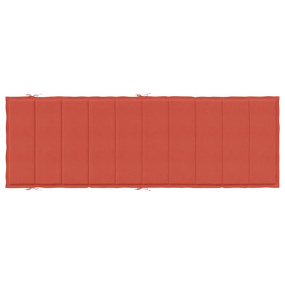 Sonnenliegen-Auflage Melange Rot 186x58x3 cm Stoff