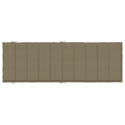 Sonnenliegen-Auflage Melange Taupe 186x58x3 cm Stoff