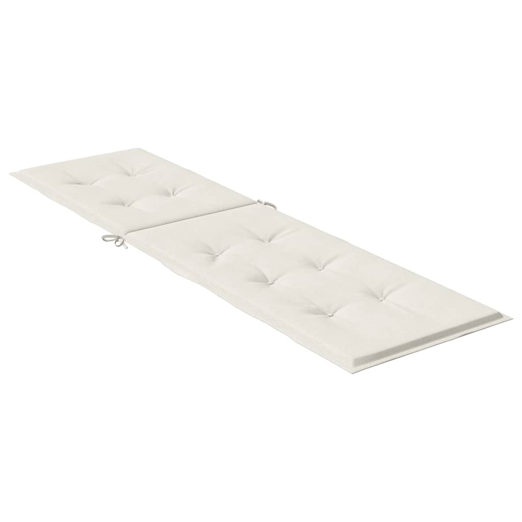 Liegestuhl-Auflage Melange Creme (75+105)x50x3 cm Stoff