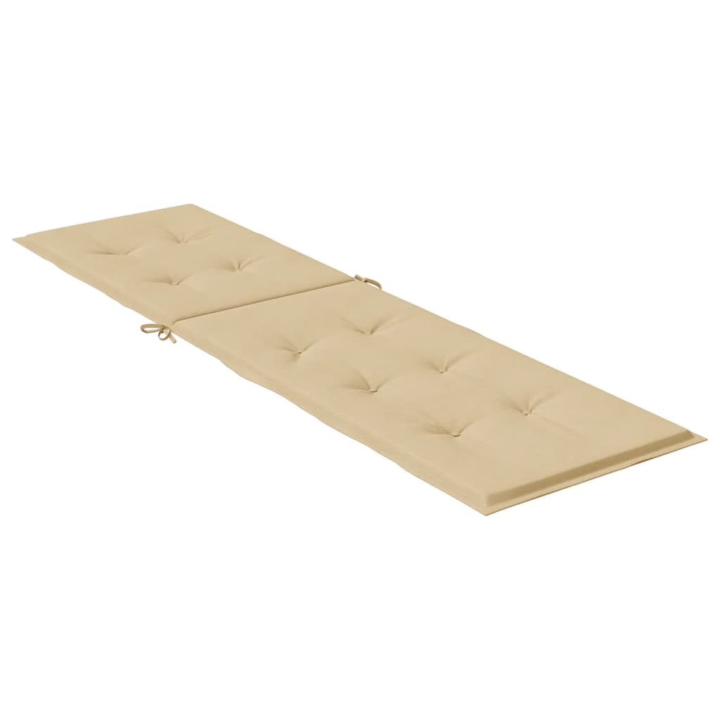 Liegestuhl-Auflage Melange Beige (75+105)x50x3 cm Stoff