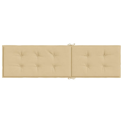 Liegestuhl-Auflage Melange Beige (75+105)x50x3 cm Stoff