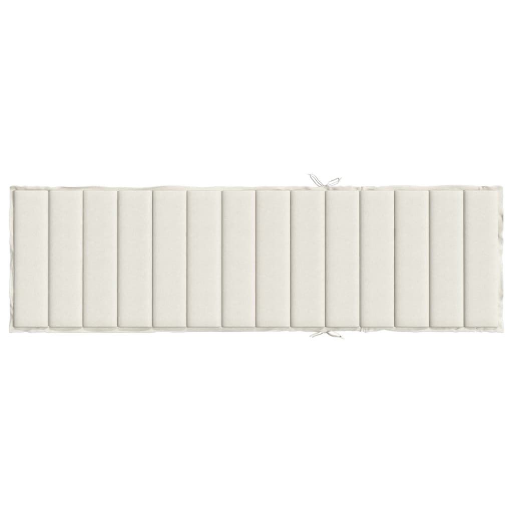 Sonnenliegen-Auflage Melange Creme 200x50x4 cm Stoff