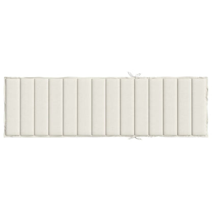 Sonnenliegen-Auflage Melange Creme 200x50x4 cm Stoff