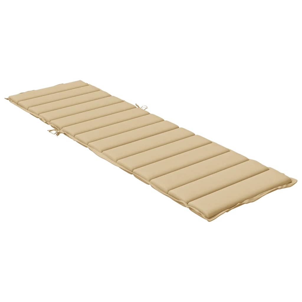 Sonnenliegen-Auflage Melange Beige 200x50x4 cm Stoff