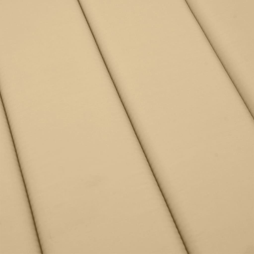 Sonnenliegen-Auflage Melange Beige 200x50x4 cm Stoff