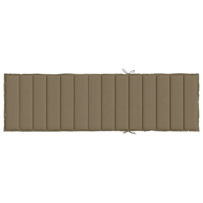 Sonnenliegen-Auflage Melange Taupe 200x50x4 cm Stoff