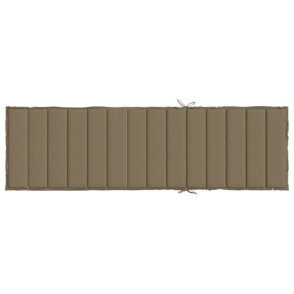 Sonnenliegen-Auflage Melange Taupe 200x60x4 cm Stoff