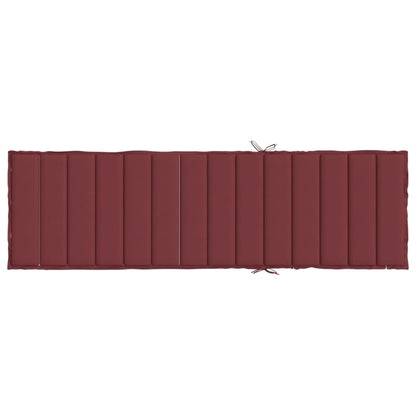 Sonnenliegen-Auflage Melange Weinrot 200x60x4 cm Stoff