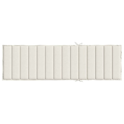 Sonnenliegen-Auflage Melange Creme 200x70x4 cm Stoff