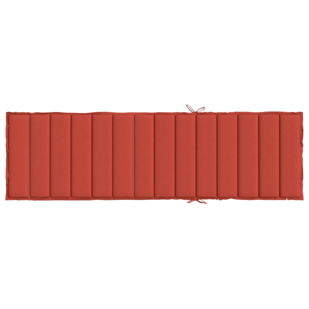 Sonnenliegen-Auflage Melange Rot 200x70x4 cm Stoff