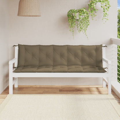 Gartenbank-Auflagen 2 Stk. Melange Taupe 180x50x7 cm Stoff