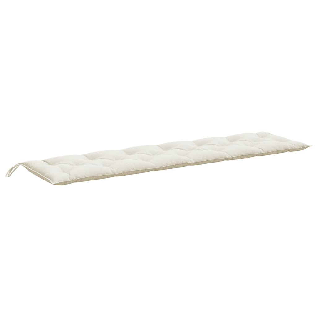 Gartenbank-Auflagen 2 Stk. Melange Creme 200x50x7 cm Stoff