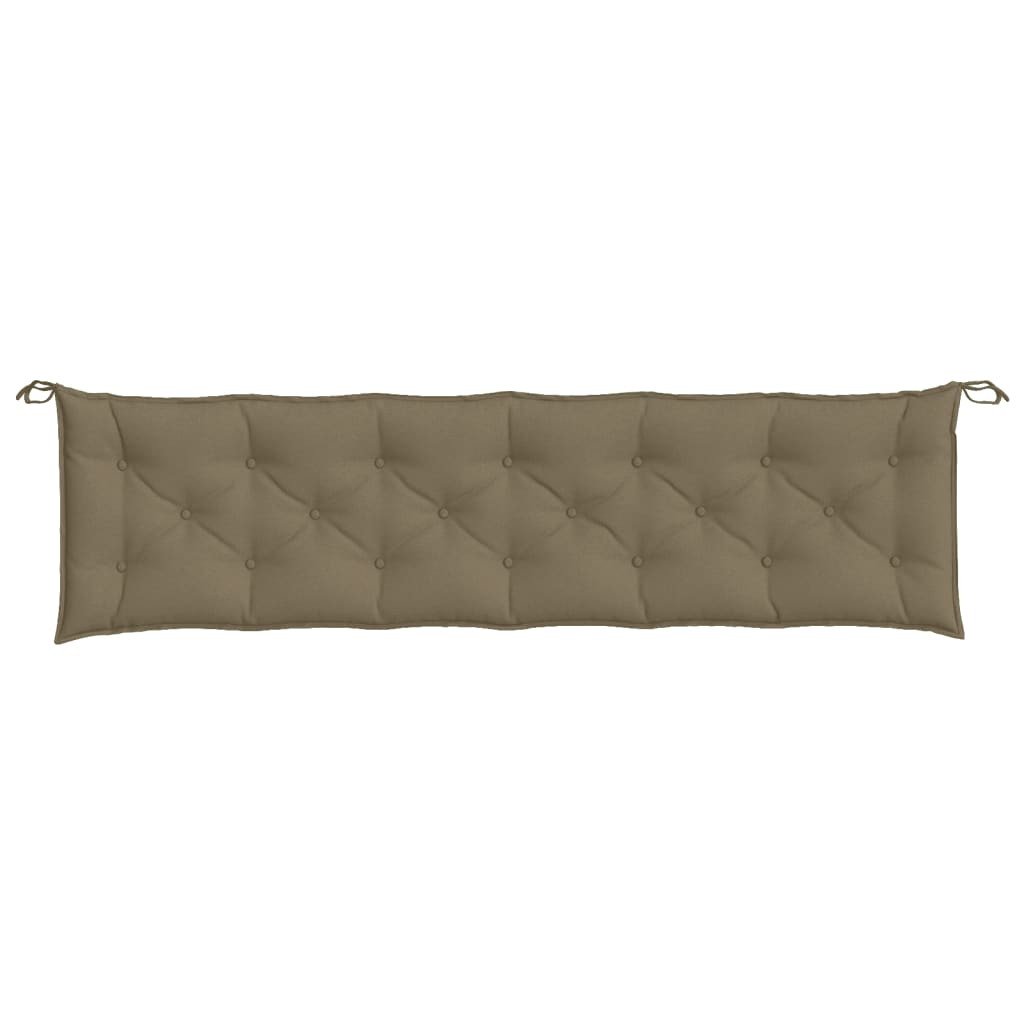 Gartenbank-Auflagen 2 Stk. Melange Taupe 200x50x7 cm Stoff