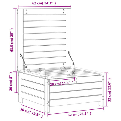 Gartenhocker 62x63,5x32 cm Massivholz Douglasie