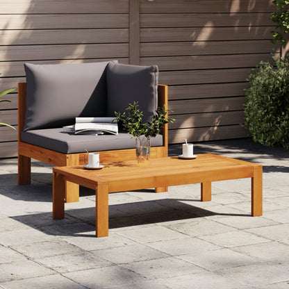 2-tlg. Garten-Sofa-Set mit Kissen Massivholz Akazie