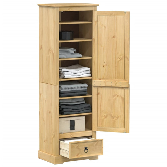 Kleiderschrank Corona 55x38x170 cm Massivholz Kiefer