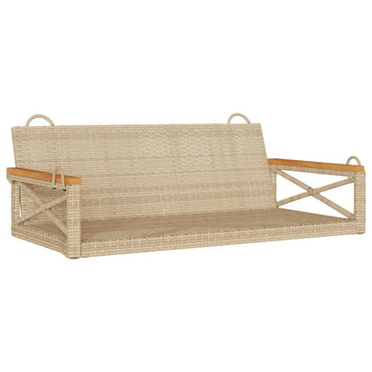 Hängebank Beige 109x62x40 cm Poly Rattan