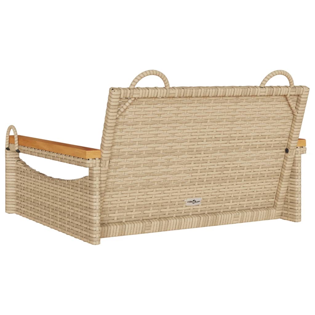 Hängesessel Beige 63x62x40 cm Poly Rattan