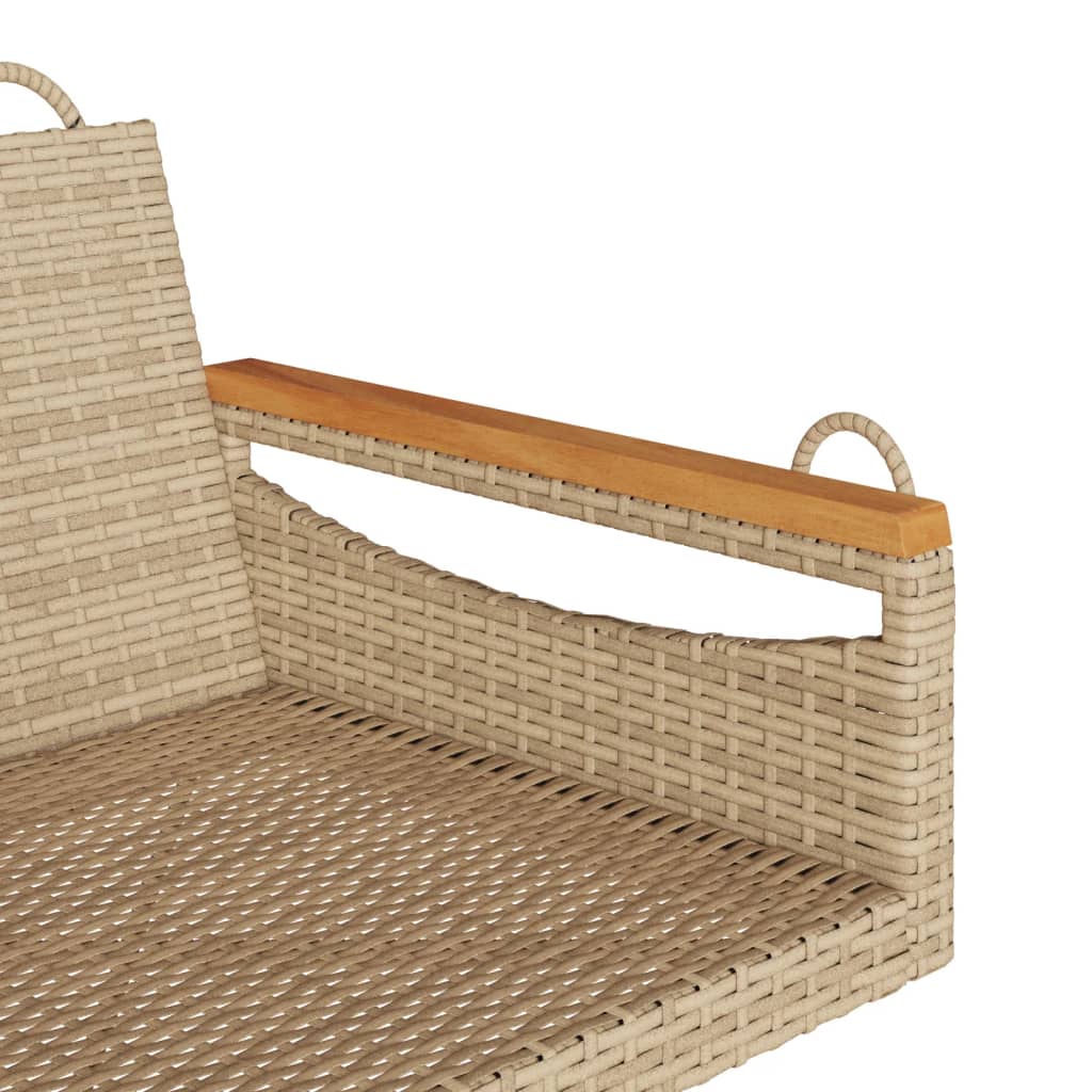 Hängesessel Beige 63x62x40 cm Poly Rattan